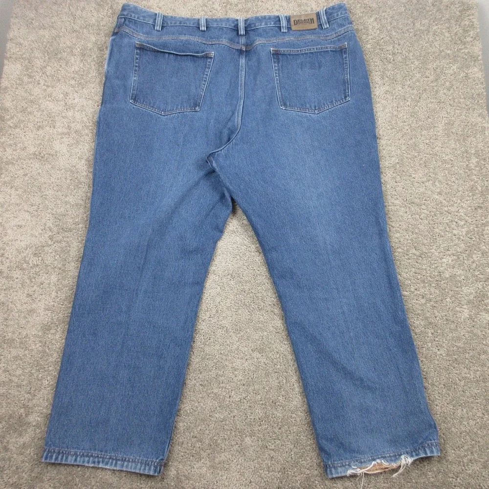 Duluth Jeans Mens 50x32 Blue Workwear Faded Heavy Cotton Relaxed Denim Pants